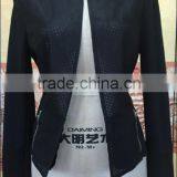 Newest Fashion Girls Pig Suede Jacket Dyed Color With Square Shaped Hole thumbnail-1