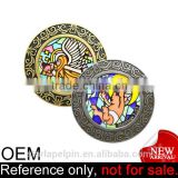 cheap souvenir custom mosaics stained glass translucent enamel coins
