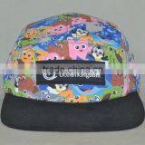 Guangzhou Hat Factory Professional Custom 100% Polyester / 5 Panel/cartoon Camouflage/label/flat Brim Hat