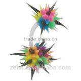 Silicone Spike Eyebrow Ring Piercing Barbell Body Jewelry thumbnail-1