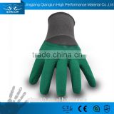 QL new products 13g latex coated en388 work rubber gloves