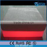 pe Plastic Waterproof Rgb Color Funky Led Light up Outdoor Patio Ottomans