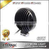 60W Work Light Driving Lamp Round for 4x4 Jeep Offroad Hummer SUV ATV Bumper High Power Led Driving Light Spot Lamp thumbnail-2