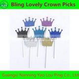 Bling Lovely Crown Cupcake Pick For Decoration Wedding Birthday Party Best Gifts thumbnail-5