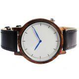 Zebra Wood Lady Watches Japan Quartz Movement Genuine Leather Band Watches thumbnail-4