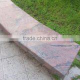 Chinese Juparana Multicolor Red Granite Outdoor Stone Chair thumbnail-4