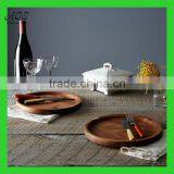 Round Shape Walnut Serving Plates thumbnail-1