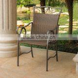 High quality best selling Brown wicker PE chair with iron frame from Vietnam