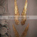 Antique Hand Carving Gold Wooden Dance Angel Wings thumbnail-2