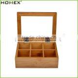 Natrual Finish Bamboo Packing Tea Box Wholesale/Homex_Factory thumbnail-1