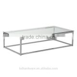Factory price Euro Style metal Chrome base coffee table