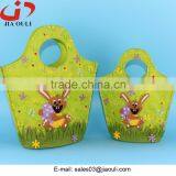 New Design Non Woven Fabric Gift Basket Easter Decoration Basket thumbnail-3