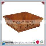 Coffee Themed Decorative Wooden Storage Display Box for Flowers 20.3x20.3x7.6cm thumbnail-1