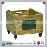 Korea Hot Sell Wooden Crate With Wheels thumbnail-1