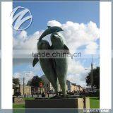 Outdoor Decoration Large Bronze Dolphin Sculpture thumbnail-2