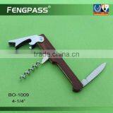 Stainless Steel Wine Corkscrew / Bottle Opener With Plastic Handle BO-1009 thumbnail-1