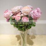 Craft Artificial Fake Floral Blume Single Flower With Plastic Stem Fabric Flowers for Headbands thumbnail-6