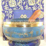 High Quality Colored Handmade in Nepal Tibetan Healing Singing Bowl thumbnail-1