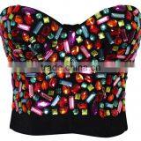 2015 New Style Golden Fashion Stained Corset For Hot Girls thumbnail-3