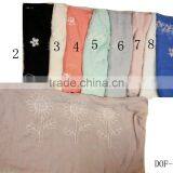 Fashion Hot Stitching Floral Rose Butterfly Sunflower 100%cotton Scarf thumbnail-3