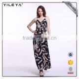 Spaghetti Strap Maxi Women Summer One Piece Dress,summer Floral Dresses for Mature Women thumbnail-3