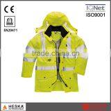 OEM High Visibility 300D 3 in 1 Reverse Safety 3m Reflective Jacket