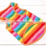 Wholesale Rainbow Stripe Pet Shirt Dog Clothes Puppy Cat Apparel Costume Clothing Summer thumbnail-3