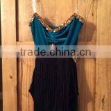 Girls Green Black Gold Dance Dress Costume Size Child Large thumbnail-1