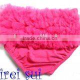 Baby Hot Pink Ruffles Chiffon Bloomers Panties T55 thumbnail-1