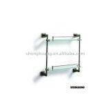 Double layer glass shelf