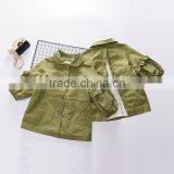 B22641A Autumn New Sweet Girls Puff Sleeve Fashion Thin Lace Stitching Coat thumbnail-2