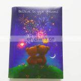 2017 Free Samples Hardcover a4 Szie Notebook Custom Printing With Led Light