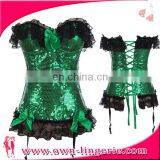 Clubwear Woman Overbust Outfit Sexy Letax Corset Lace up Back Bustier Tops thumbnail-2
