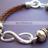 Couple Bracelet Unisex Leather Bracelet Black Leather thumbnail-4