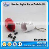 Black and White Color Custom Design Capsule Medicine Key Chain thumbnail-2