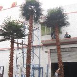 new natural design high artificial palm tree with true palm tree bark