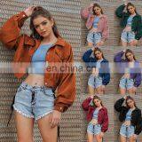 New Women Loose Classic Crop Moto Biker Coat Autumn Lady Basic Plus Size Outerwear Jacket thumbnail-1
