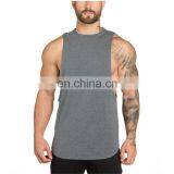 Custom Print Embroidery Men 100% Cotton Fitness Custom Print Plain Gym Tank Top thumbnail-4