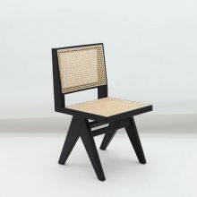 High Quality Mid Century Modern Furniture 2021 Hot Dining Chandigarh Chair in Solid Ashwood and Natural Rattan Chair