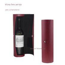 Luxury Handmade Pu Leather Wine Packaging Gift Boxes Red Wine Box For 1 Bottle