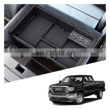 Interior Accessories Parts Silicone Armrest Rest Storage Box Center Control Console Organizer Tray For Gmc Sierra 1500 2014-2018
