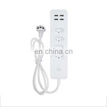Tuya smart wifi Brazil standard 4 socket power strip 4 USB master control app remote control alexs google home