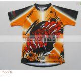 Custom 100%polyester men's sublimation T shirt witn number and logo