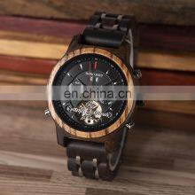 Own Design Custom Logo Luxury Wood Metal Strap Chronograph & Date Display Quartz Watch Timepieces for Women thumbnail-3