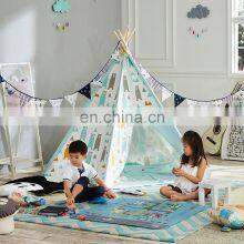 Kids Tent Canvas Teepee Foldable Play Tent for Children thumbnail-5