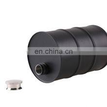 Matte Personalized Whisky Japanese Travel Oil Drum Shape Black Stainless Steel Round Hip Flask thumbnail-5