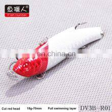 Sea Bass Fishing Lures Wholesale Fish Hunter DV3B VIB 70MM 18G Lures Fishing Bait Minnow Lure Trout thumbnail-5