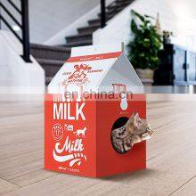 OEM/ODM Cat Condo Cardboard Corrugated Paper Cat Cardboard House With Scratcher thumbnail-2