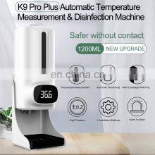 New 2021 Large Volume 1200ml Touchless Automatic Liquid Spray Alcohol Gel Hand Sanitizer Dispenser Pro-termometer K9 Pro Plus thumbnail-2