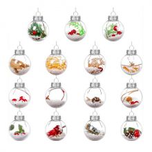 Wholesale Custom Design Handmade Decorative Christmas Tree Ornament Hanging Glass Ball 6cm